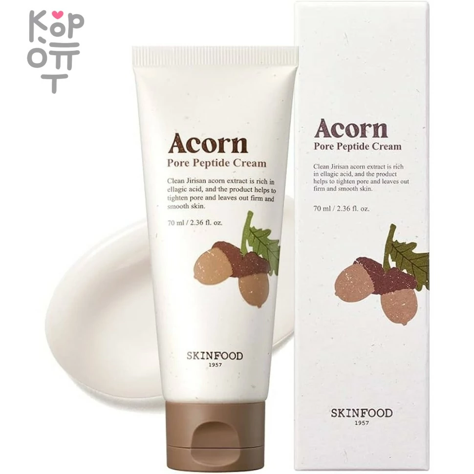 Skinfood Acorn Pore Peptide Cream - Пептидный крем для лица с экстрактом Желудя 70мл., купить с доставкой на дом фото 1 — Корейские товары для всей семьи(КорОпт)