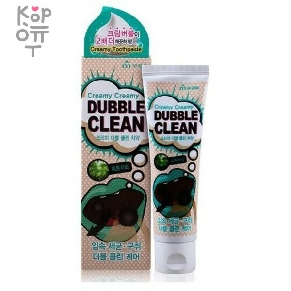 Mukunghwa Dubble Clean - Зубная паста кремовая с очищающими пузырьками и фитонцидами 110гр., купить с доставкой на дом фото 1 — Корейские товары для всей семьи(КорОпт)