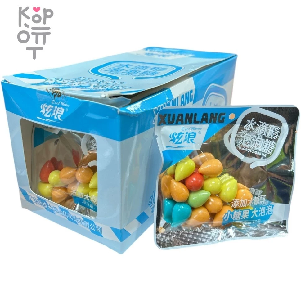 Жевательная резинка XuanLang Gum - Цветные капельки с фруктовым вкусом, купить с доставкой на дом фото 1 — Корейские товары для всей семьи(КорОпт)