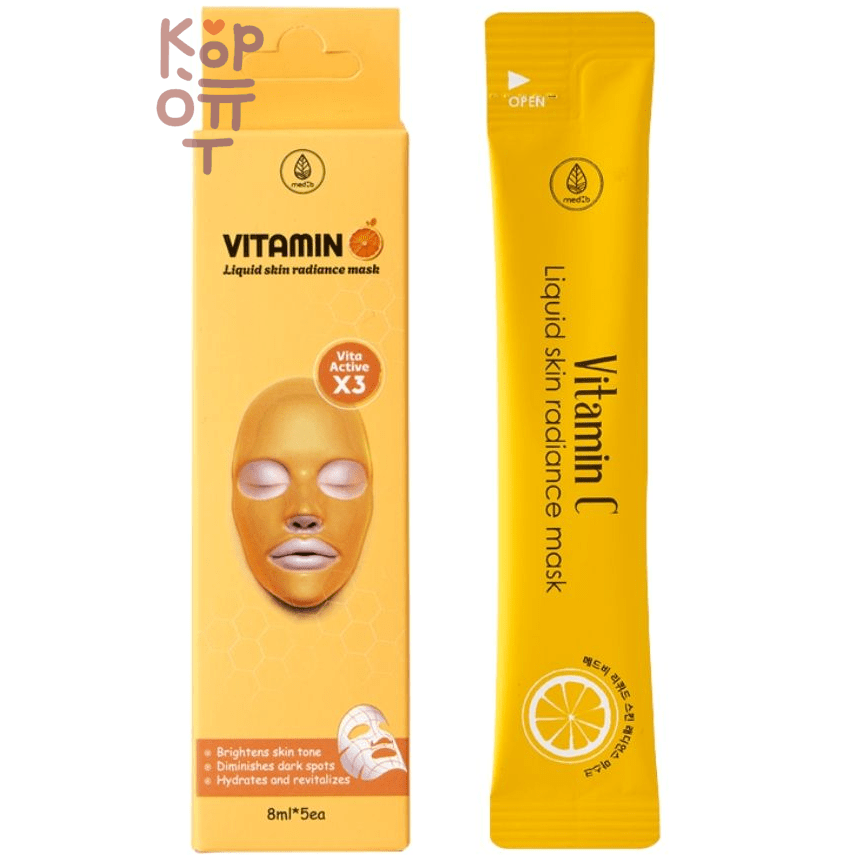 Med B MD:1 Liquid Soothing Peel Off Mask - Маска для лица Жидкая Кожа 8мл., Коробка 5шт.