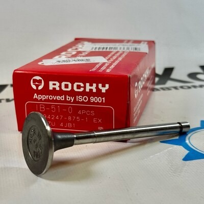 Клапан двигателя 4JB1 / 4JA1 выпускной IB-51-0, ISX-51T 8-94247-875-1 / 8-94433-245-0 ROCKY