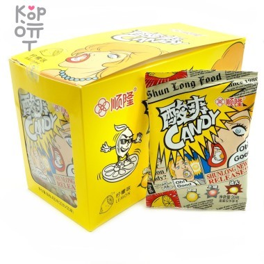 Конфеты Shun Long Food Самый крутой кислый леденец со вкусом Лимона — Корейские товары для всей семьи(КорОпт)
