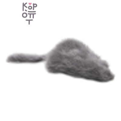 GoSi Игрушка для кошек Звенящая Мышка Штуша-Кутуша из натуральной норки, флажок