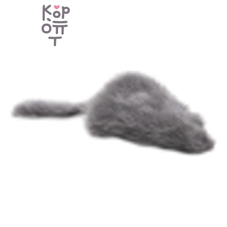 GoSi Игрушка для кошек Звенящая Мышка Штуша-Кутуша из натуральной норки, флажок