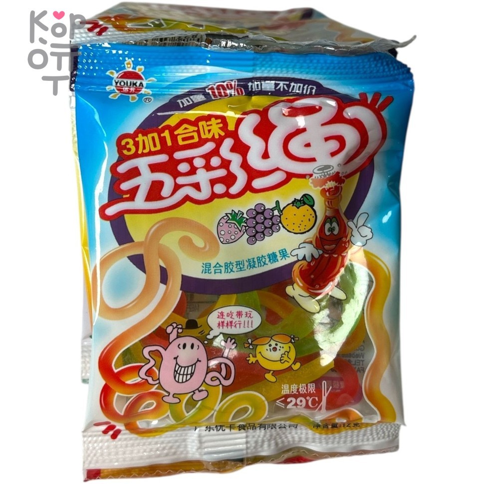Жевательная конфета тянучка Youka со вкусом спелых фруктов, купить с доставкой на дом фото 1 — Корейские товары для всей семьи(КорОпт)