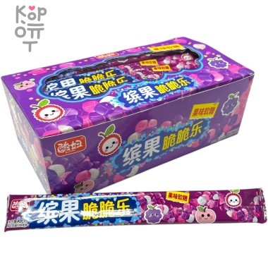 Жевательная конфета тянучка Suan с витамином С, со вкусом и соком фруктов, фиолетовая — Корейские товары для всей семьи(КорОпт)