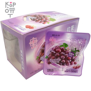 Жевательная йогуртовая WoW Soft Candy in Jelly - Бомбическая Сэндвич-конфета со вкусом Винограда — Корейские товары для всей семьи(КорОпт)