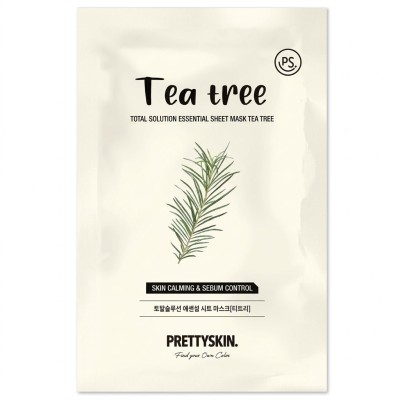 PrettySkin — Маска для лица листовая с маслом чайного дерева, 25 мл