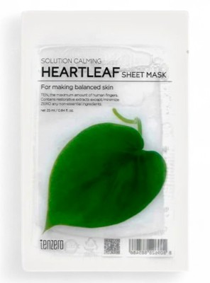 Solution Calming Heartleaf Sheet Mask — Увлажняющая тканевая маска с экстрактом хауттюйнии, 25 мл