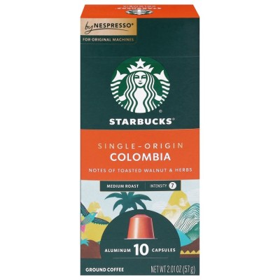 Starbucks Nespresso Single-Origin — Кофе в капсулах Colombia 10 кап