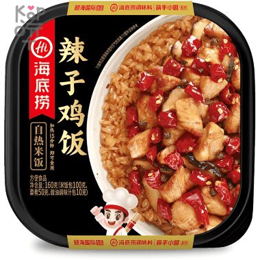 Саморазогревающийся рис Haidilao с острой курицей, 160гр. &mdash; Корейские товары для всей семьи(КорОпт)