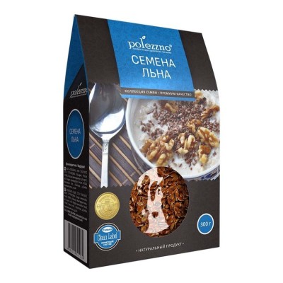Семена льна, Polezzno, 300г, 300 гр.
