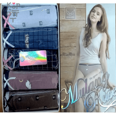 Молодежные женские трусики, упаковка 5 штук. Ю.Корея    — Корейские товары для всей семьи(КорОпт)