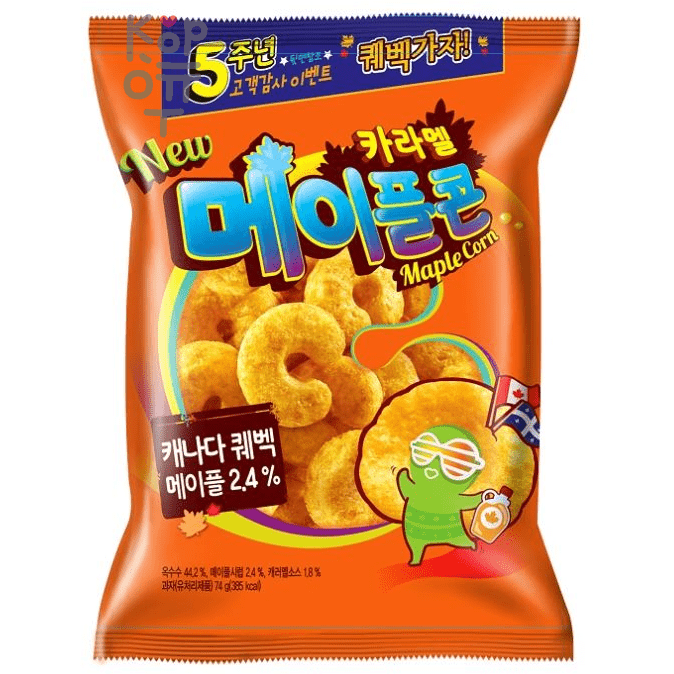 Crown Caramel Corn Maple - Кукурузные палочки с кленовым сиропом 74гр.