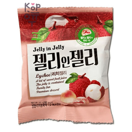 Seoju Lychee Jelly in Jelly - Мармелад из личи в миниатюре с желе внутри, 26 г