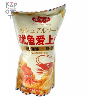 Чипсы Just Fish Crisp + Shrimp Strips "Влюбленный кальмар" Хрустящий Кальмар + гратен с креветками, 28гр. &mdash; Корейские товары для всей семьи(КорОпт)