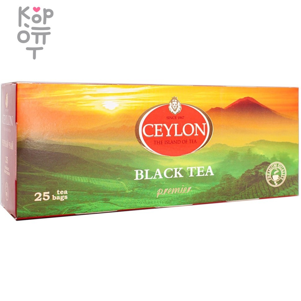 Ceylon Чай черный байховый Цейлон "Премьер" 1,5гр.*25 пакетиков, купить с доставкой на дом фото 1 — Корейские товары для всей семьи(КорОпт)