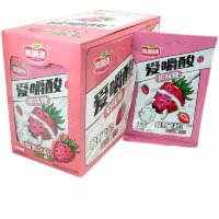 Кислая сэндвич карамель Shun Yuan WO Sour Candy - любимая кислота со вкусом Черники
