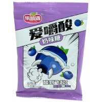 Кислая сэндвич карамель Shun Yuan WO Sour Candy - любимая кислота со вкусом Черники