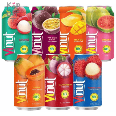 Vinut Juice Drink - Вкусный негазированный Тропический напиток с соком, 0,33л. — Корейские товары для всей семьи(КорОпт)
