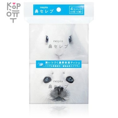 NEPIA Funny Noses Бумажные двухслойные носовые платки 12 шт., упаковка 4 шт. &mdash; Корейские товары для всей семьи(КорОпт)