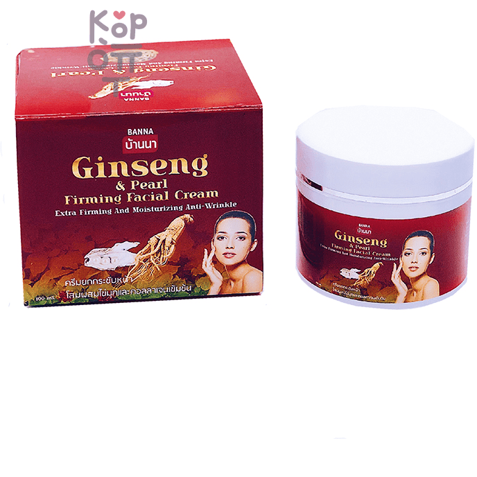 Banna Firming Facial Cream Ginseng & Pearl - Укрепляющий крем для лица с Женьшенем и Жемчугом, 100мл.