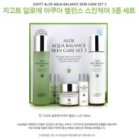 JIGOTT ALOE AQUA BALANCE SKIN CARE SET 3 Набор для лица 3 предмета + 2 мини-версии с алоэ (тонер, эмульсия, крем)