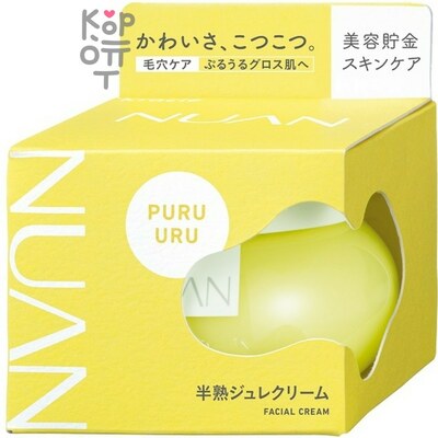 KRACIE Puruuru Hanjuku Jelly  Cream - Крем-желе для ухода за кожей лица с экстрактом Белого Клевера, 80гр.