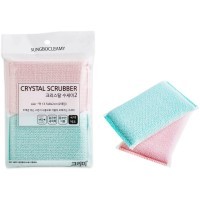 SB CLEAN&CLEAR - Губка для мытья посуды №054 Crystal - 13,5см*8см*2см., мягкая