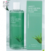 Jigott Moisture Real Aloe Vera Toner - Увлажняющий тонер с экстрактом алоэ вера 300мл.