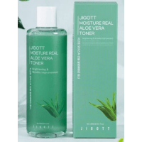 Jigott Moisture Real Aloe Vera Toner - Увлажняющий тонер с экстрактом алоэ вера 300мл.
