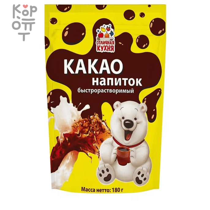 Отличная Кухня - Какао-напиток 180гр.*35уп. (в коробке) , купить с доставкой на дом фото 1 — Корейские товары для всей семьи(КорОпт)