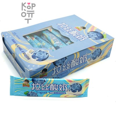 Жевательная конфета тянучка Rui Kang Foods Yogurt со вкусом Йогурта и Голубики