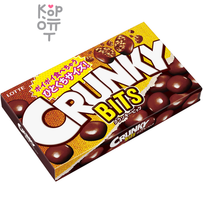 LOTTE Crunky Bits — Шоколад Кранки хрустящий "Капризные биты", 63гр.