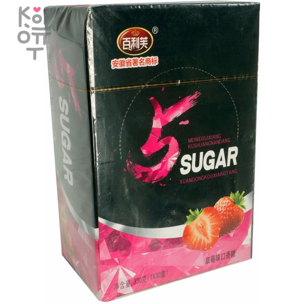 Жевательная резинка мечты 5Sugar со вкусом Клубники 11гр., купить с доставкой на дом фото 1 — Корейские товары для всей семьи(КорОпт)