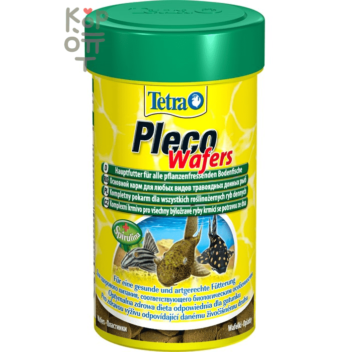 TetraPleco Veggie Wafers корм-пластинки с добавлением цуккини для донных рыб