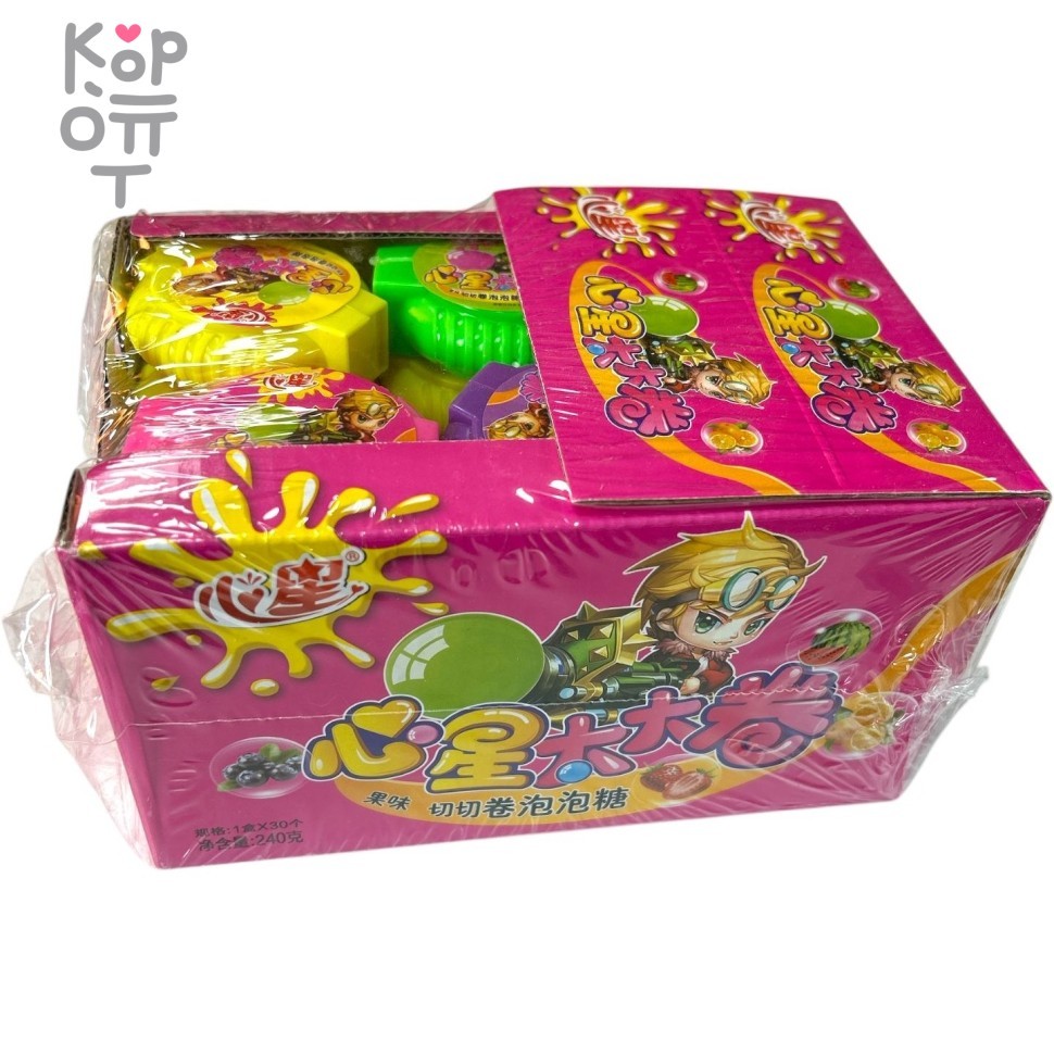 Жевательная резинка Baby Bubble Rolls с фруктовыми вкусами(арбуз, клубника, апельсин и виноград) в форме Ленты, купить с доставкой на дом фото 1 — Корейские товары для всей семьи(КорОпт)