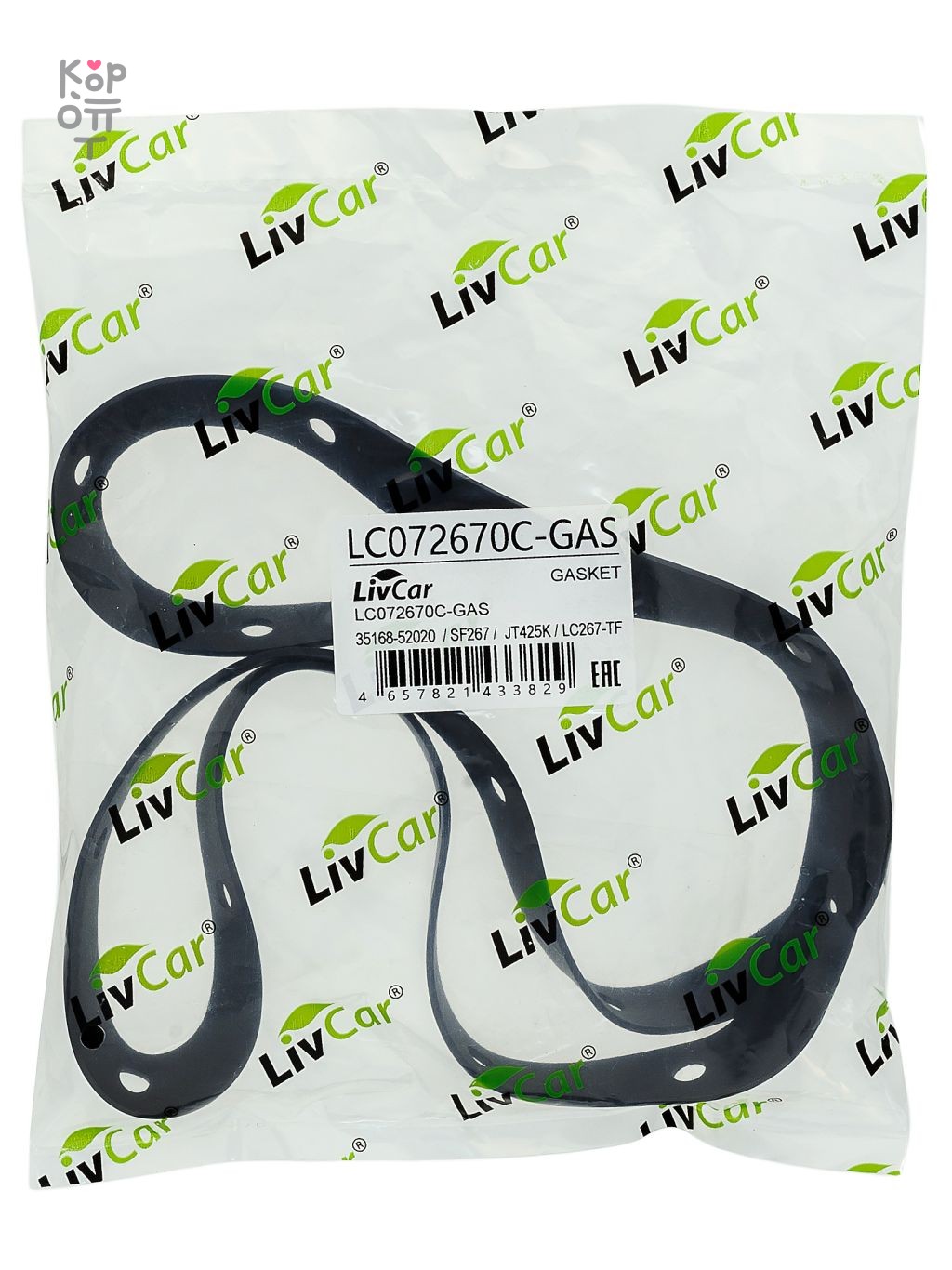 LIVCAR TRANSMISSION GASKET LC072670C-GAS — Прокладка поддона автоматической коробки передач для фильтра LC267-TF