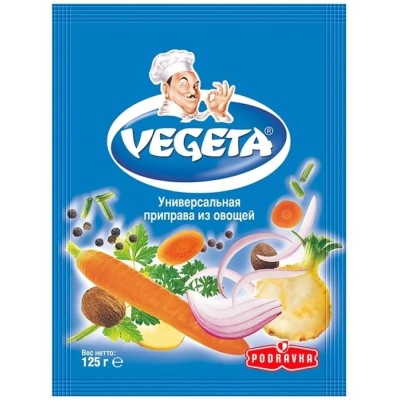 Vegeta — Universal Vegetable Seasoning — Универсальная приправа с овощами, 125 г — коробка 25 шт