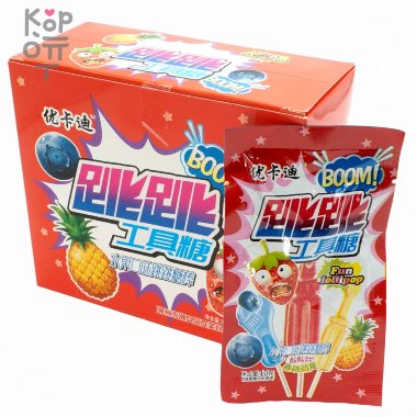 Карамель шипучка-взрывашка Boom с взрывным вкусом сладких фруктов — Корейские товары для всей семьи(КорОпт)