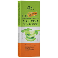 Ekel Soothing & Moisture Sun Block SPF 50/PA+++ - Смягчающий солнцезащитный крем для лица и тела 70мл.