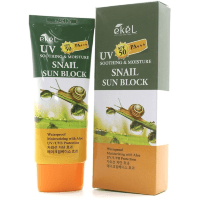 Ekel Soothing & Moisture Sun Block SPF 50/PA+++ - Смягчающий солнцезащитный крем для лица и тела 70мл.