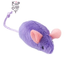 Игрушка Mr.Kranch для кошек Баклажанчик и Мышка плюшевая с кошачьей мятой и перышками 19 см фиолетовая