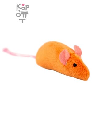 Игрушка Mr.Kranch для кошек Кукурузка и Мышка плюшевая с кошачьей мятой и перышками 19 см желтая
