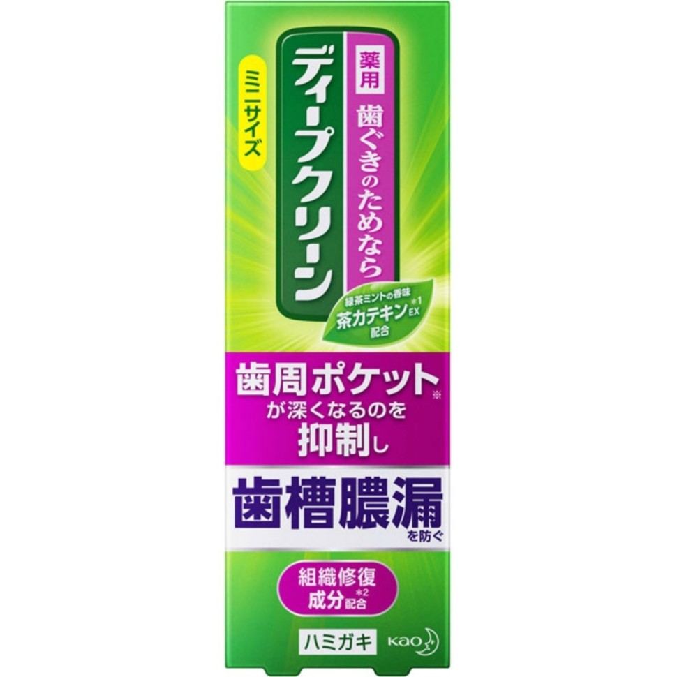KAO Зубная паста "Deep Clean" комплексного действия для профилактики периодонтита и укрепления дёсен (зелёный чай и цитрус)