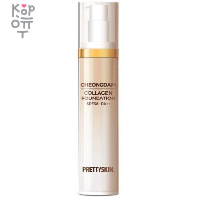 PrettySkin Cheongdam Collagen Foundation №23 Beige SPF38+/PA++ - Тональный крем с коллагеном, бежевый оттенок, 50 мл