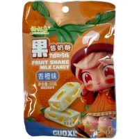 Жевательная конфета Fubaijia Fruit Shake Milk Candy - Молочная нуга с Апельсином