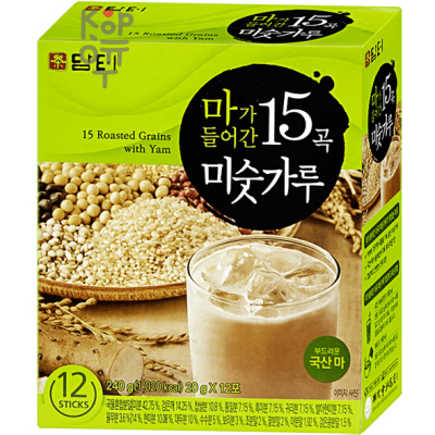 DAMTUH 15 Grain Wheat Flour with Hemp Чай Смесь 15 видов зерновых и ямса, 20 г × 12 саше