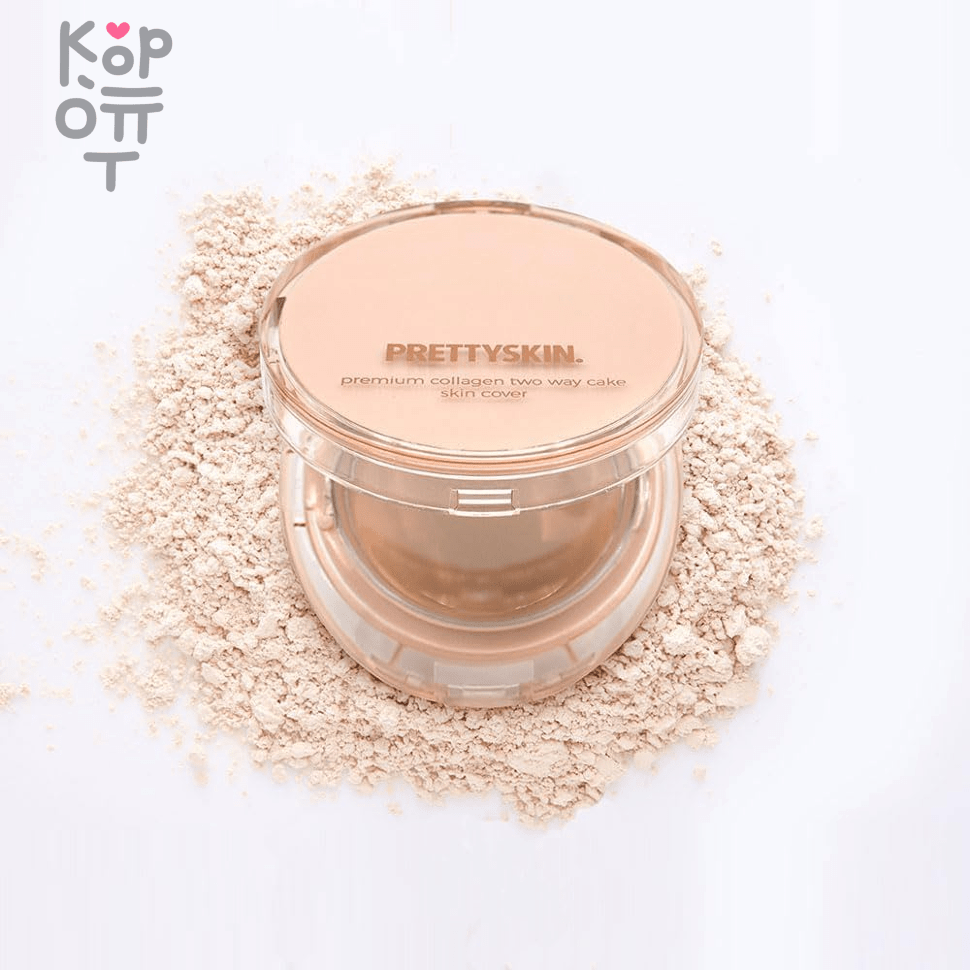 Pretty Skin Premium Collagen Two Way Cake - Компактная пудра для лица с ...