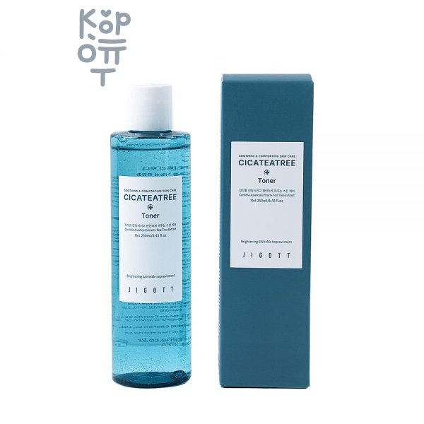 Jigott Soothing Cica&Tea Tree Toner - Тонер для лица с экстрактами Центеллы Азиатской и Чайного Дерева 250мл.